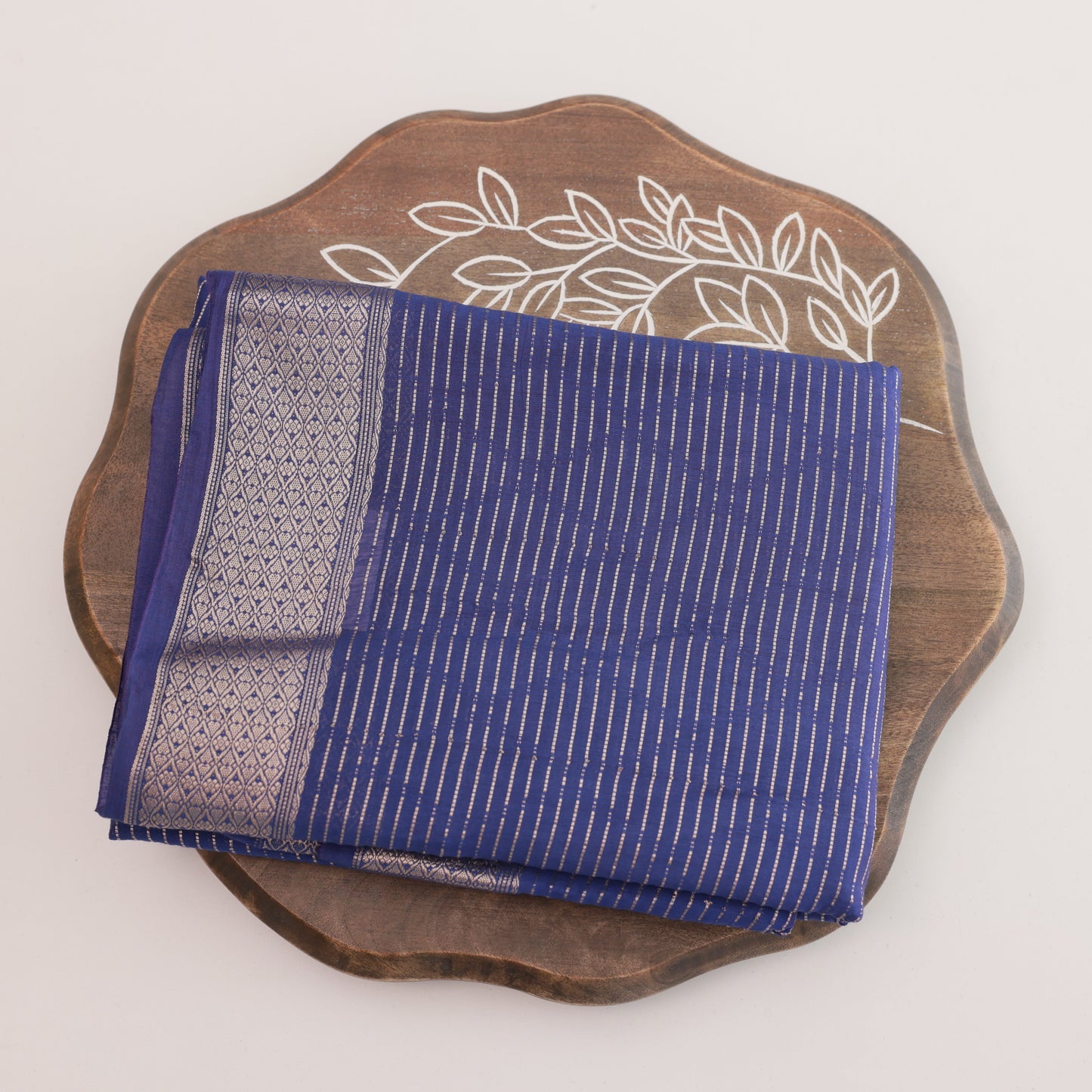 Fancy Soft Cotton Royal Blue Saree