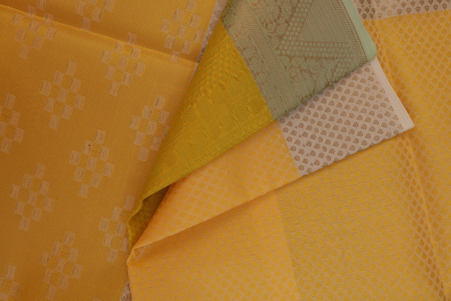 Jacquard Silk Saffron Saree