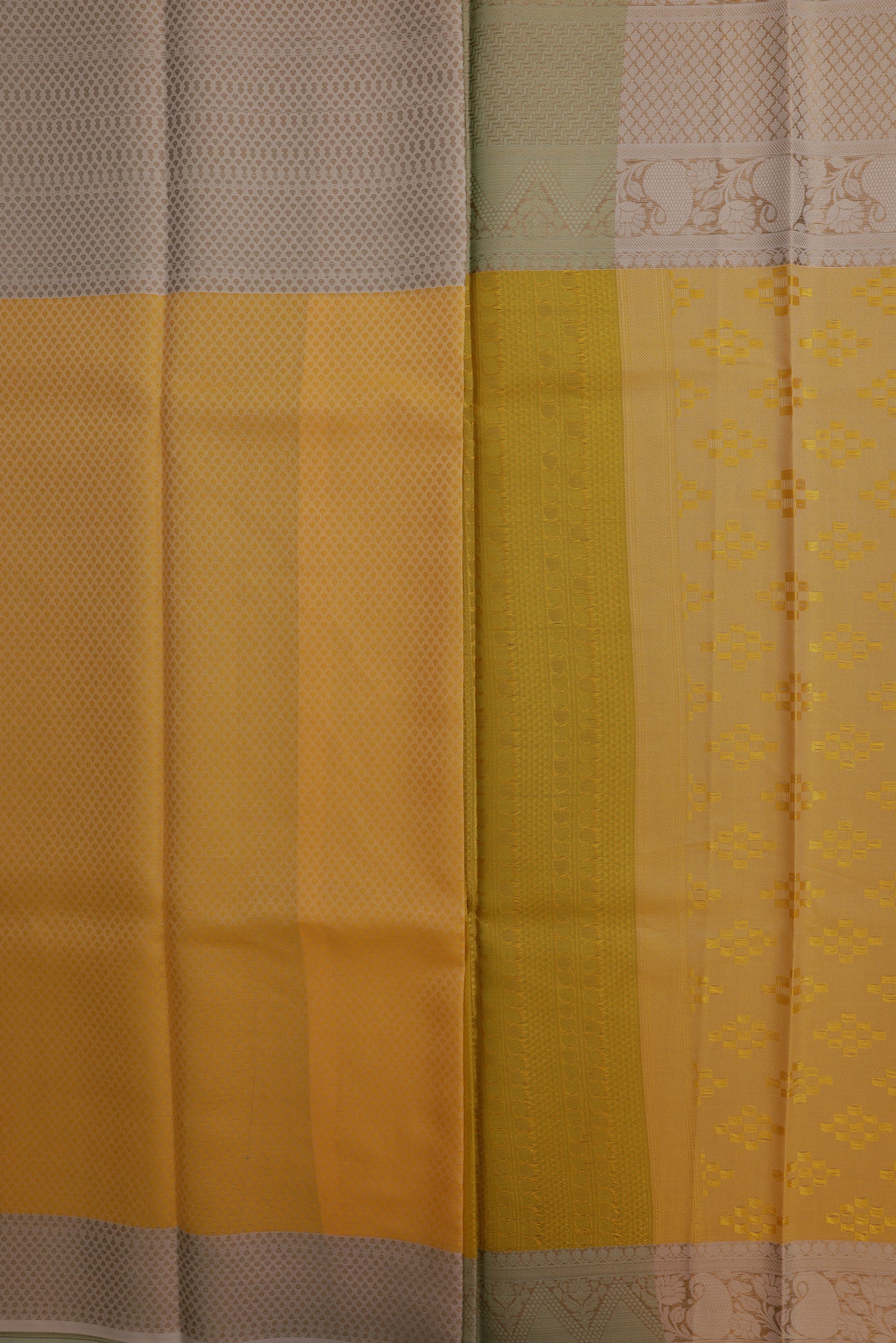 Jacquard Silk Saffron Saree