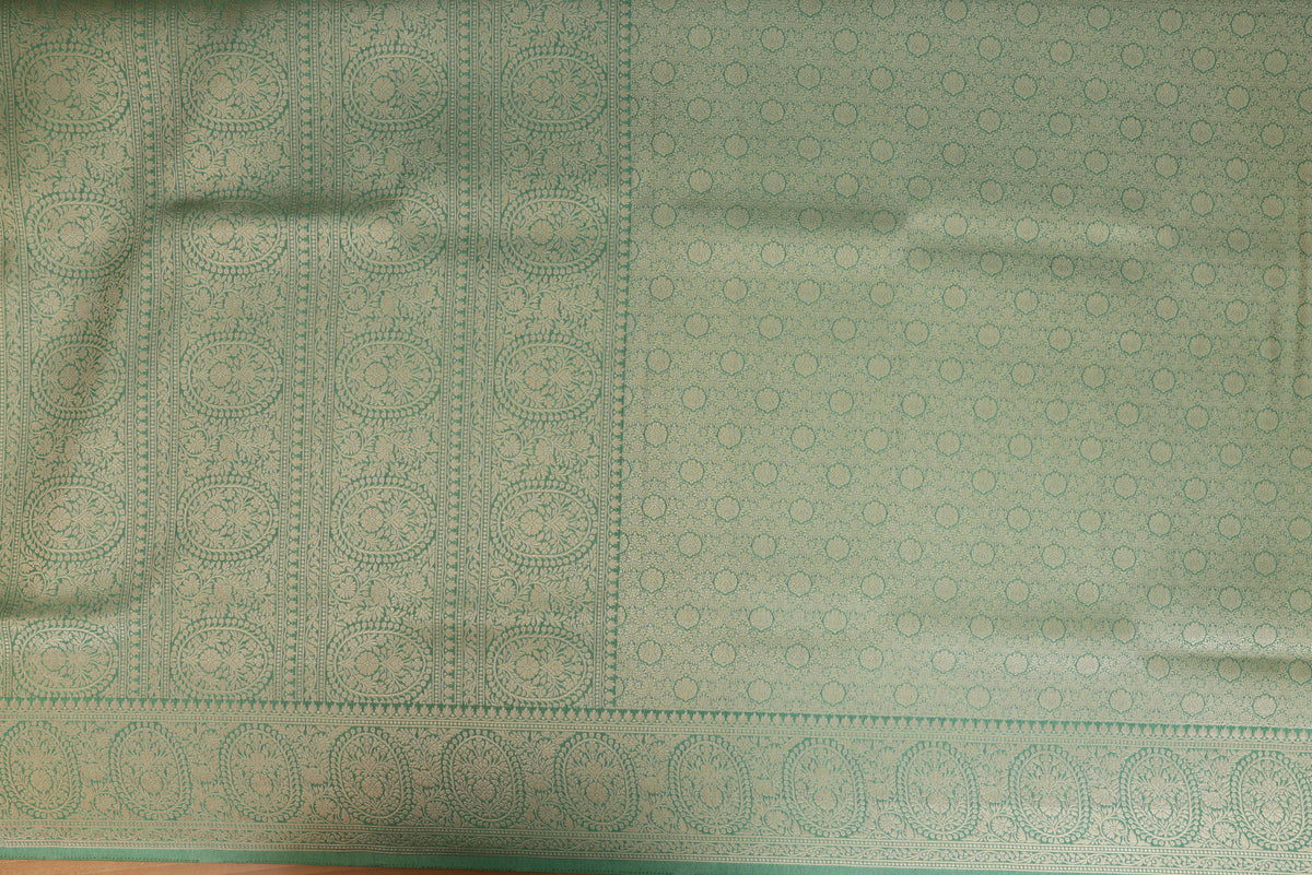 Banarasi Parrot Green Saree