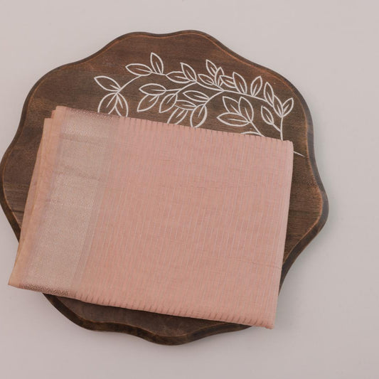 Peach soft cotton Saree