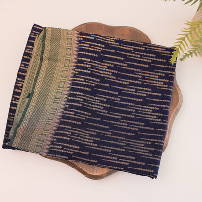 Semi Silk Dark Blue Saree