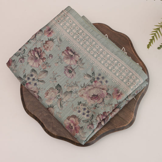 Tussar Pistachio Saree