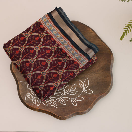 Chanderi Plum Saree