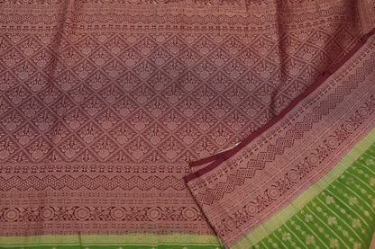 Semi Silk Kelly Green Saree