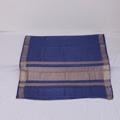 Fancy Soft Cotton Royal Blue Saree