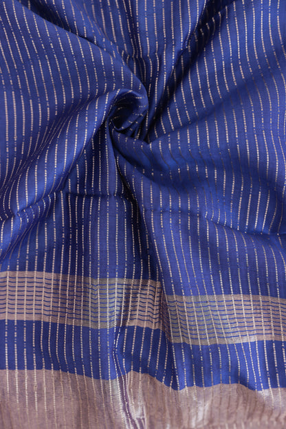 Fancy Soft Cotton Royal Blue Saree