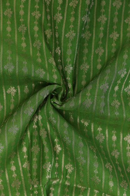 Semi Silk Kelly Green Saree