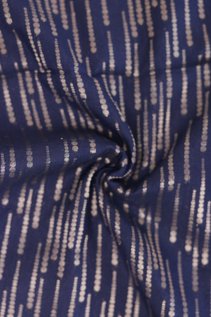 Semi Silk Dark Blue Saree