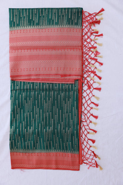 Semi Silk Pine Saree