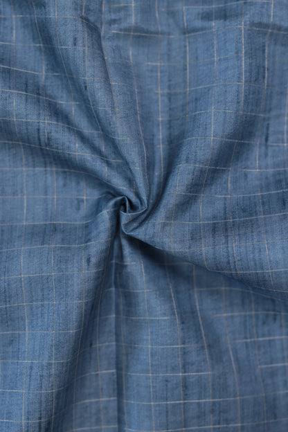 Tussar Indigo Blue Saree