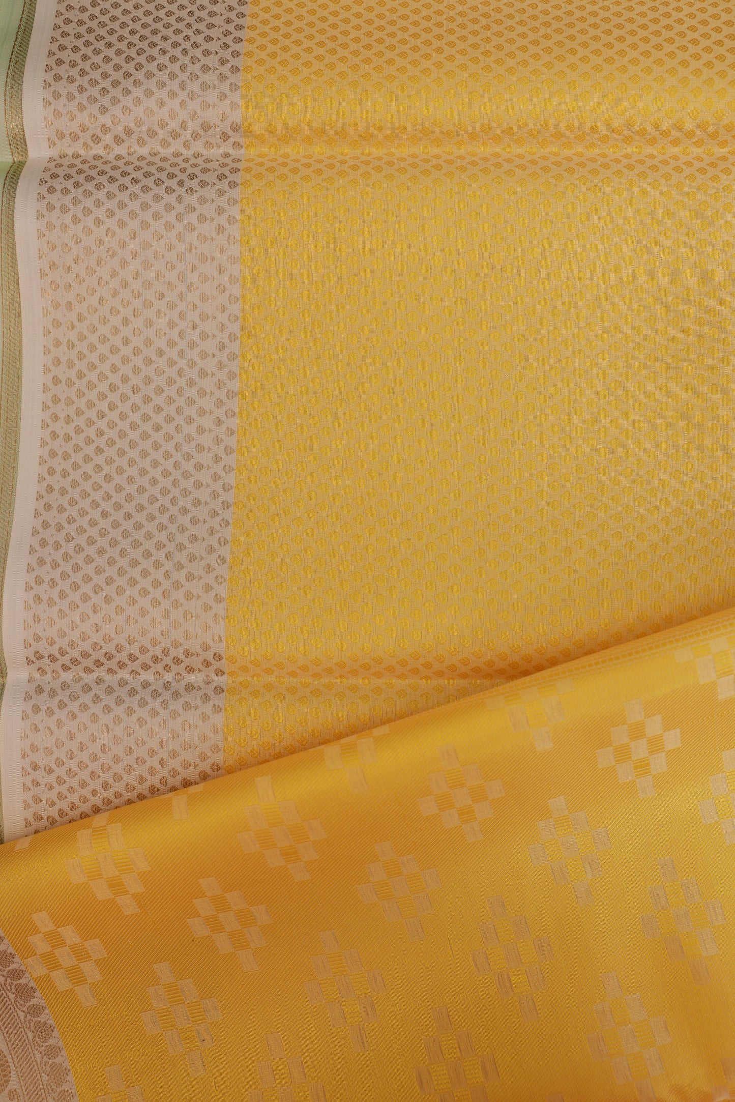 Jacquard Silk Saffron Saree