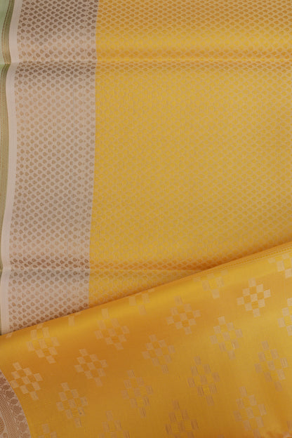Jacquard Silk Saffron Saree
