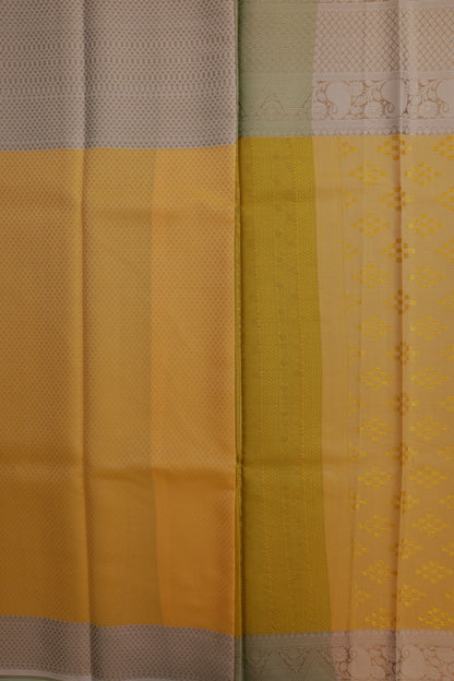 Jacquard Silk Saffron Saree