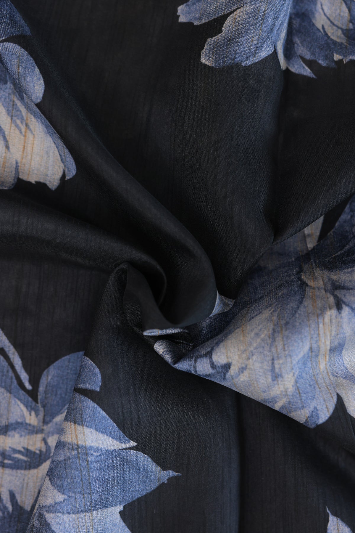 Printed Semi Silk Blue Berry Saree