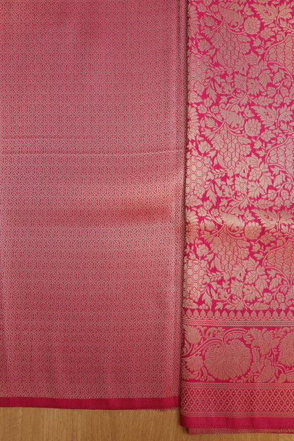 Semi Banarasi Hot Pink Saree