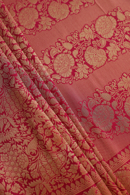 Semi Banarasi Hot Pink Saree