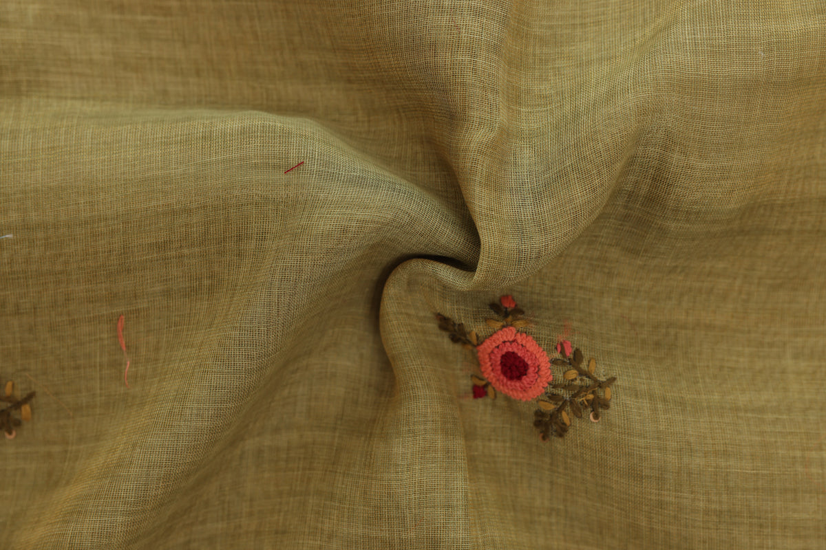 Linen Pale Green saree