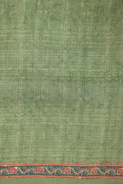 Parrot Green Zig Zag Saree