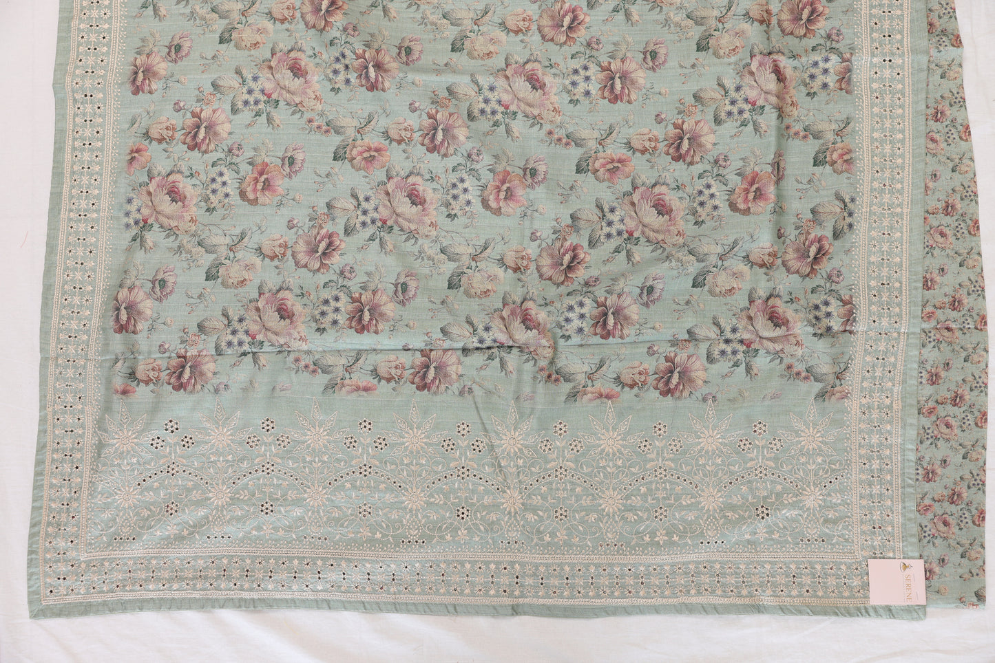 Tussar Pistachio Saree