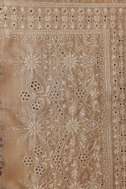 Tussar Sandal Saree