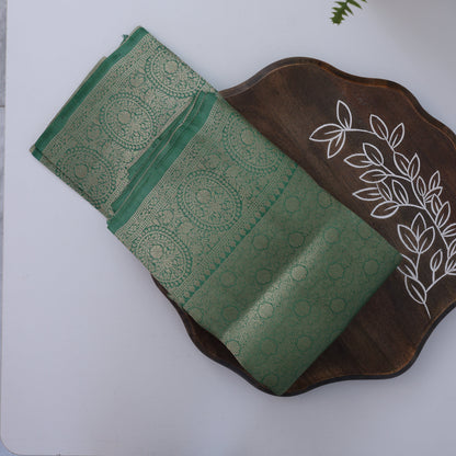 Banarasi Parrot Green Saree