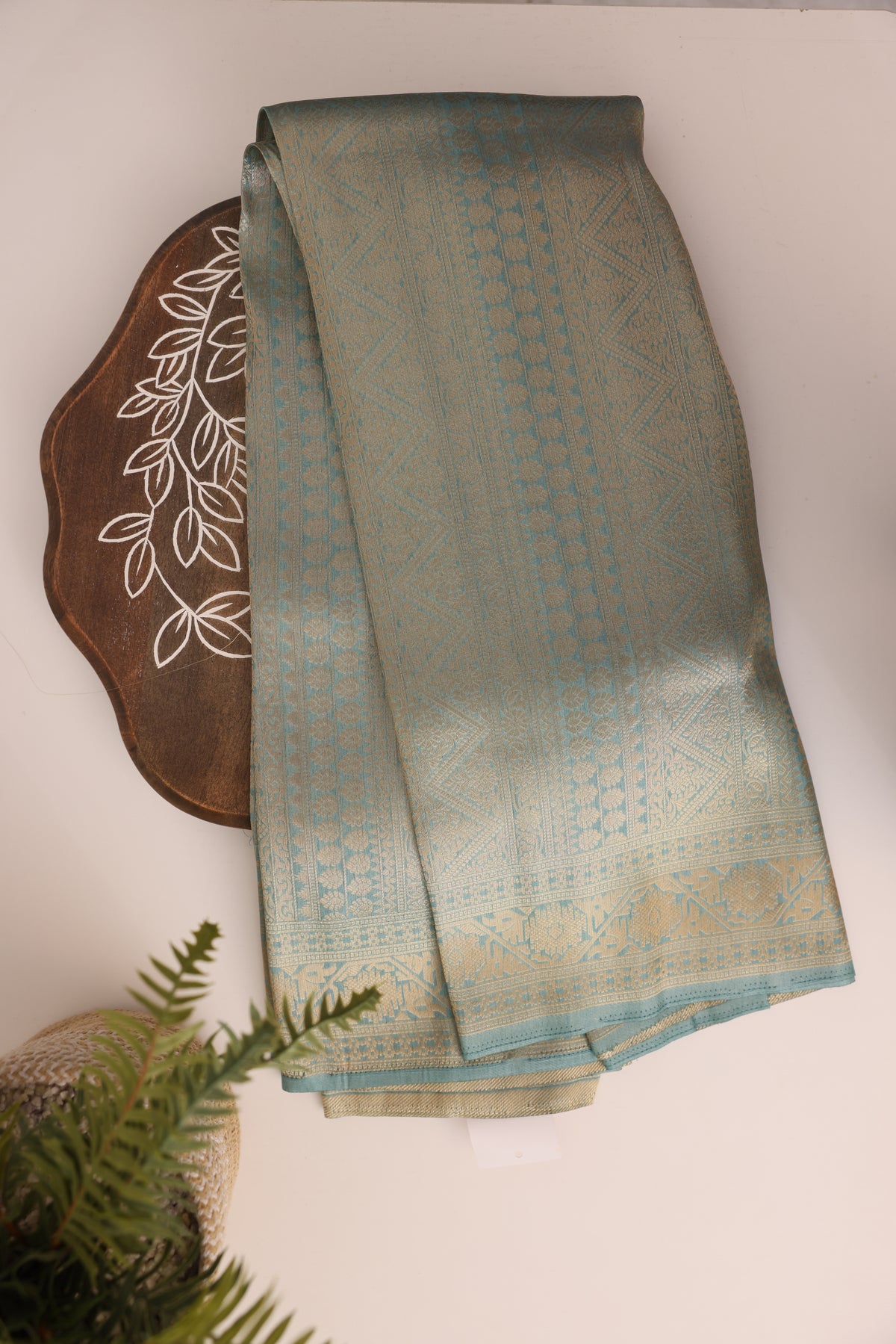 Banarasi Mint Green Saree
