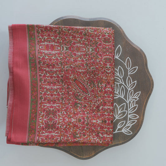 Ruby Printed Semi Silks