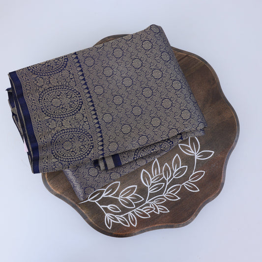 Banarasi Navy Blue Saree