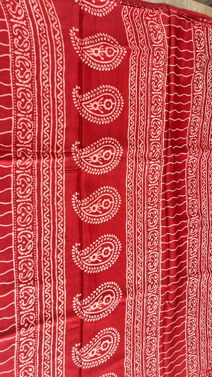 printed modal saree