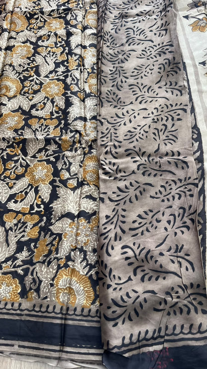 printed modal sarees